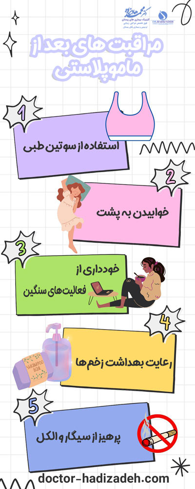 مراقبت های بعد از ماموپلاستی - دکتر هادیزاده